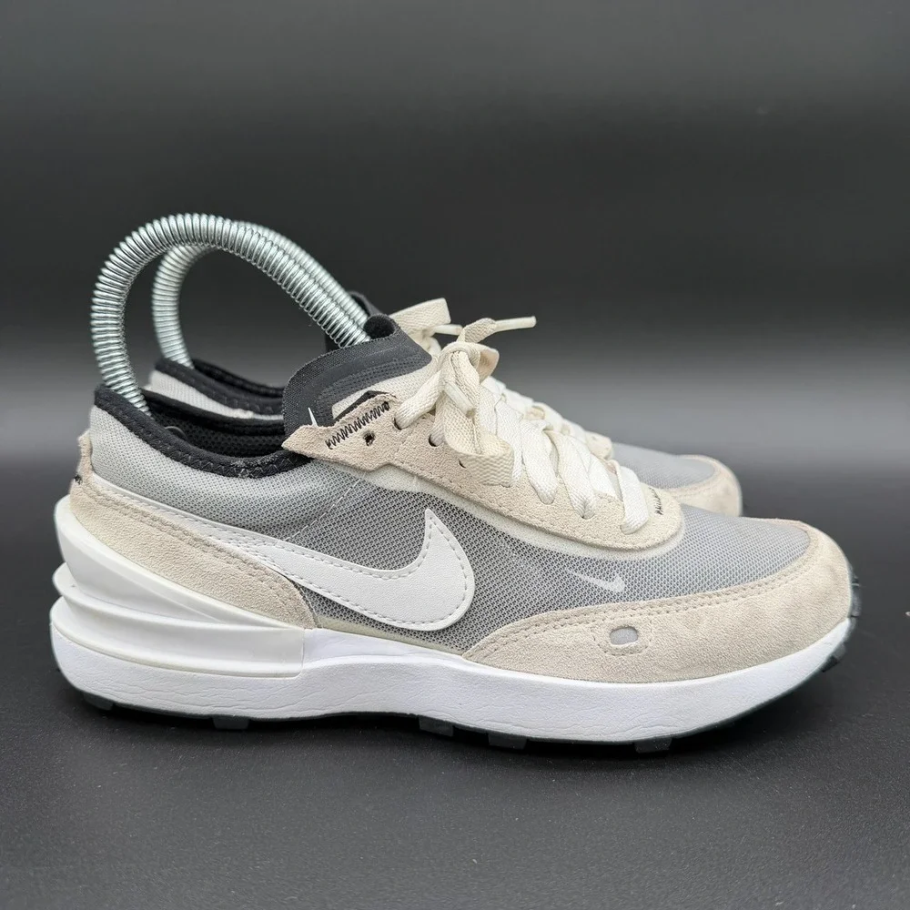 Nike Waffle One Shoes Summit White Gray Black Size 3.5Y Women's size 5